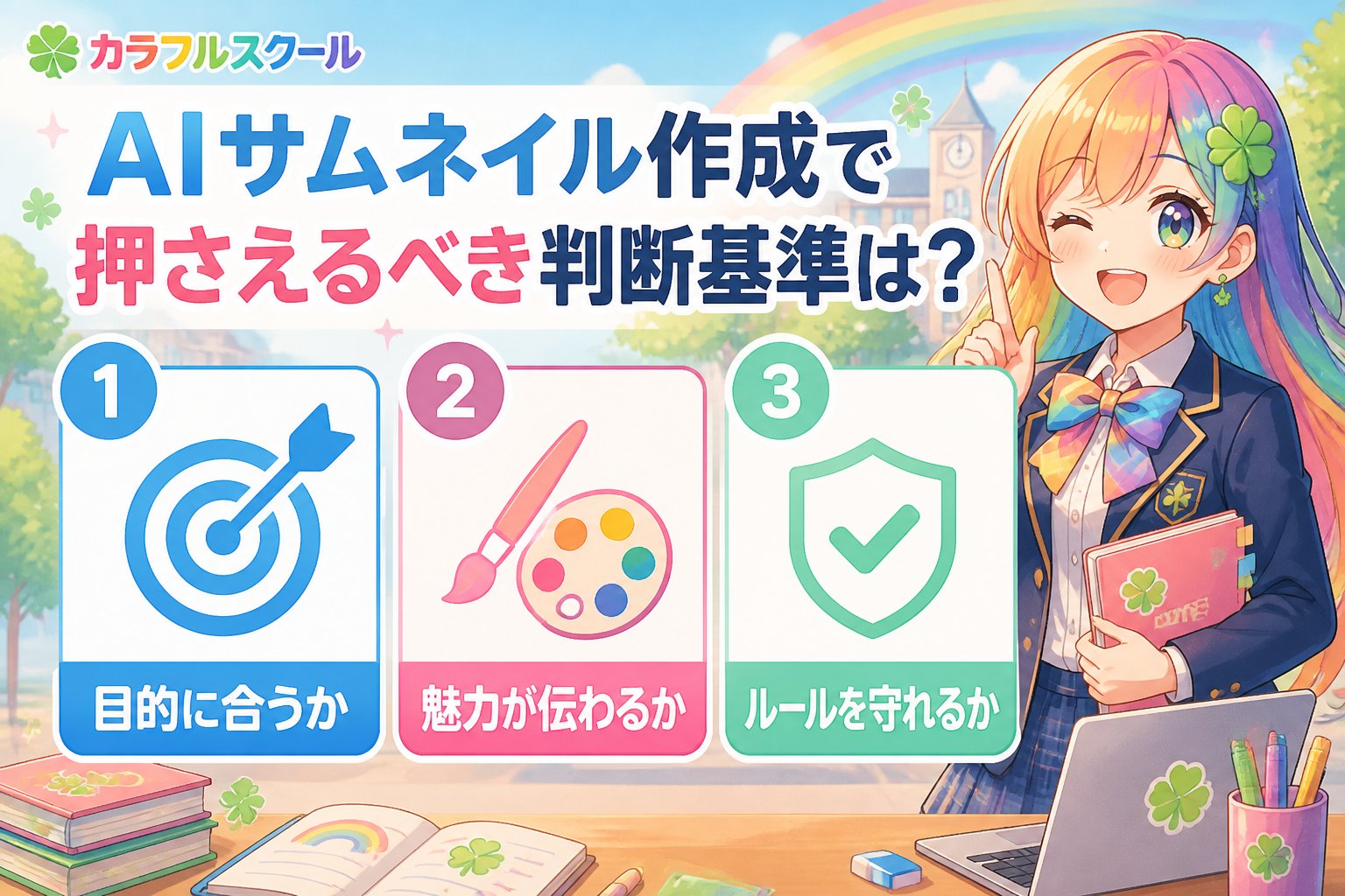 AI画像生成 AIサムネイル作成で押さえるべき判断基準は？