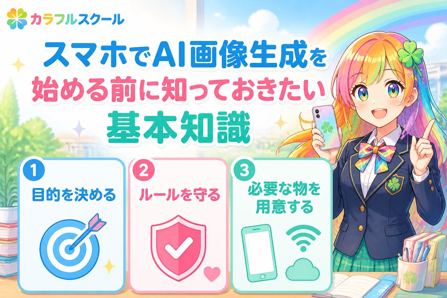 AI画像生成 スマホでAI画像生成を始める前に知っておきたい基本知識