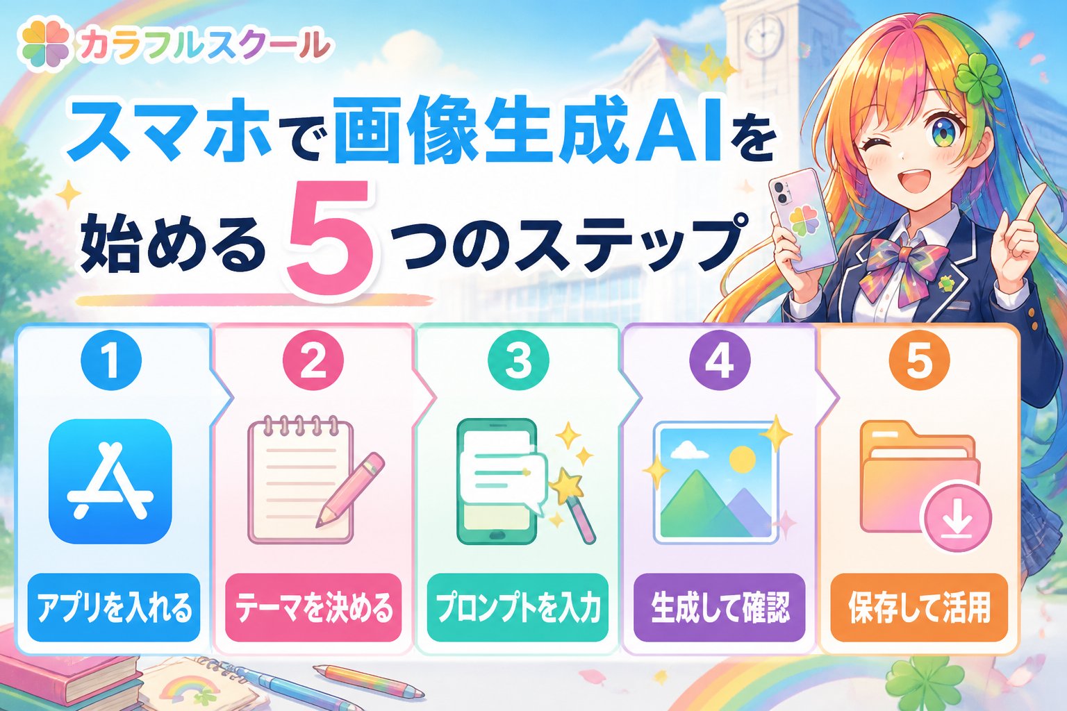 AI画像生成 スマホで画像生成AIを始める5つのステップ