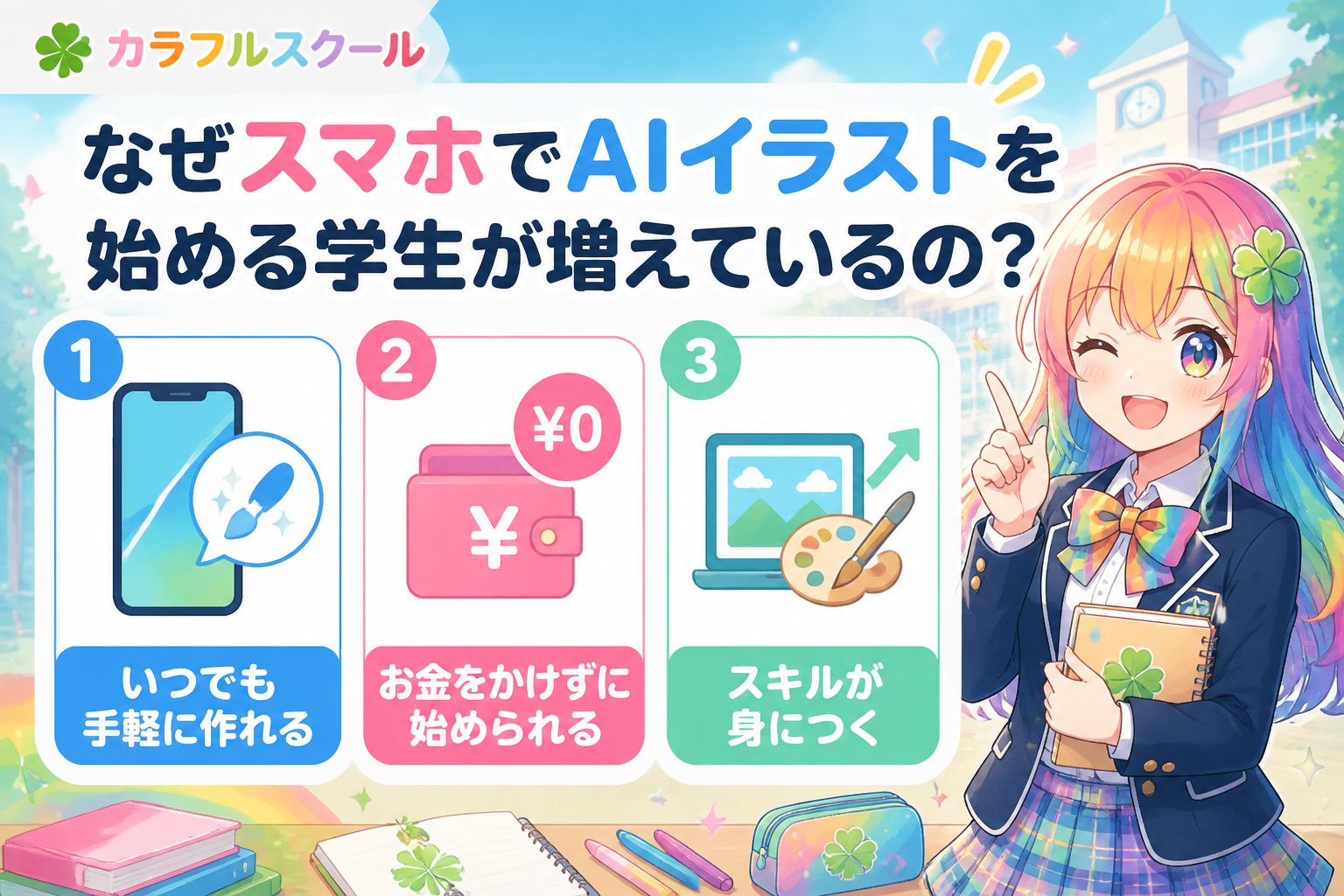 AI画像生成 なぜスマホでAIイラストを始める学生が増えているの？