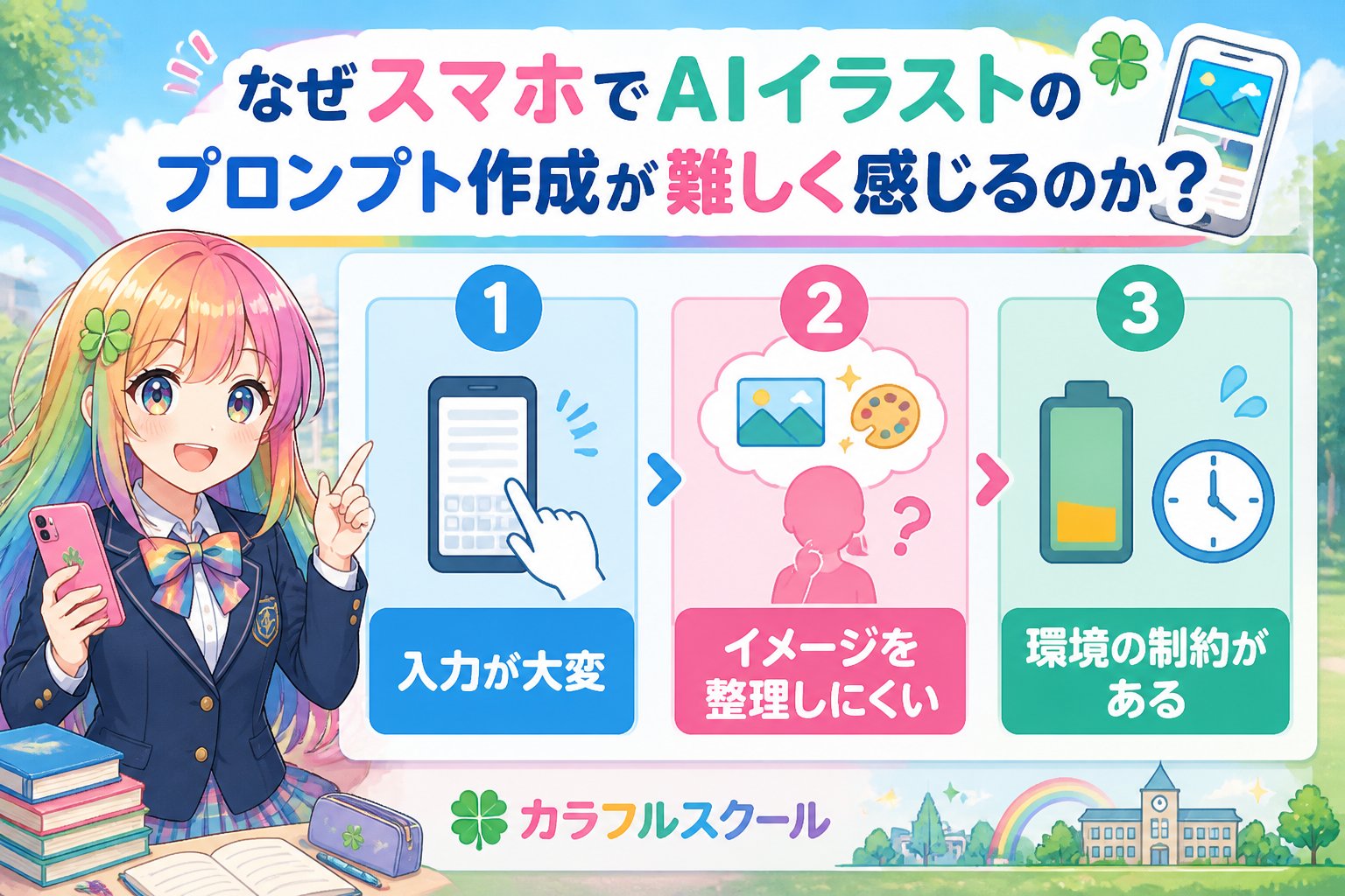 AI画像生成 なぜスマホでAIイラストのプロンプト作成が難しく感じるのか？