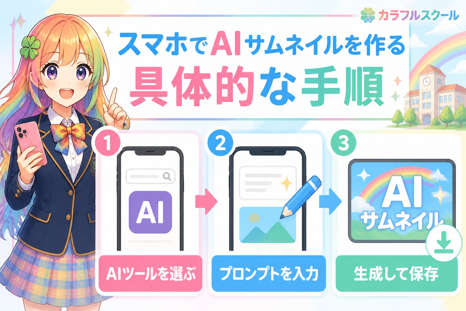 AI画像生成 スマホでAIサムネイルを作る具体的な手順