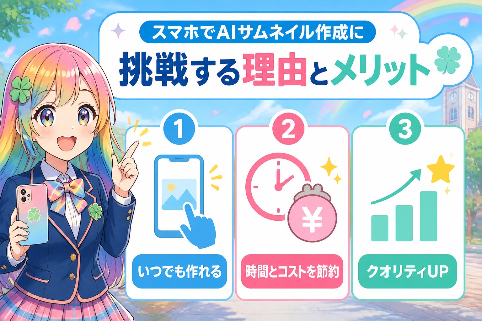 AI画像生成 スマホでAIサムネイル作成に挑戦する理由とメリット