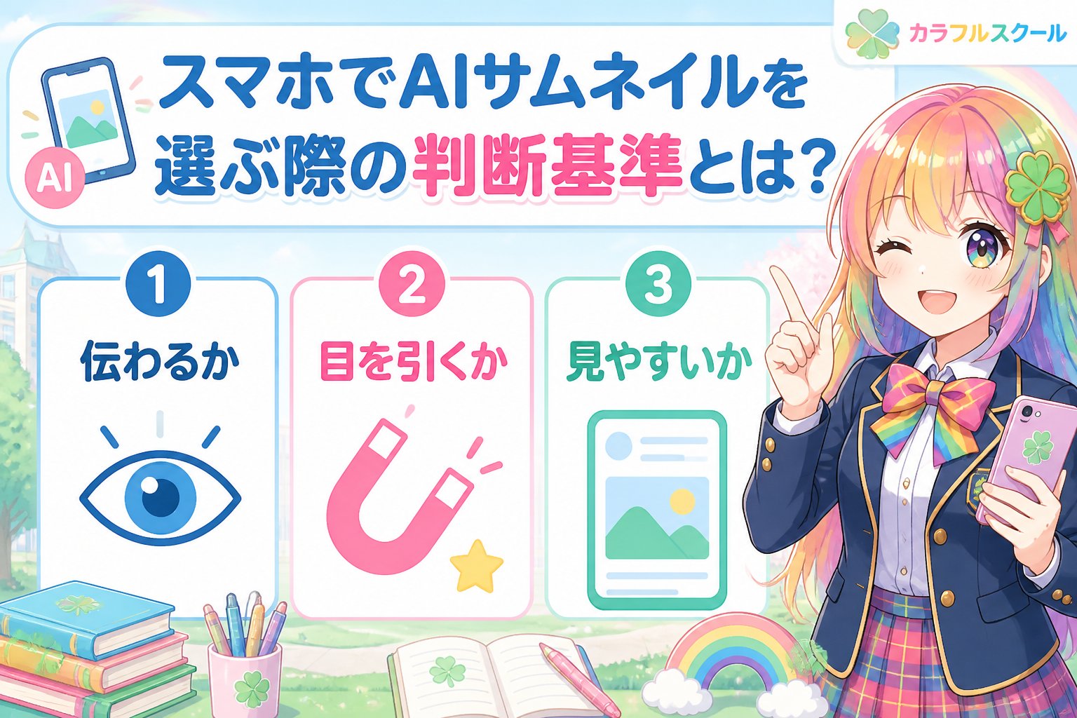 AI画像生成 スマホでAIサムネイルを選ぶ際の判断基準とは？