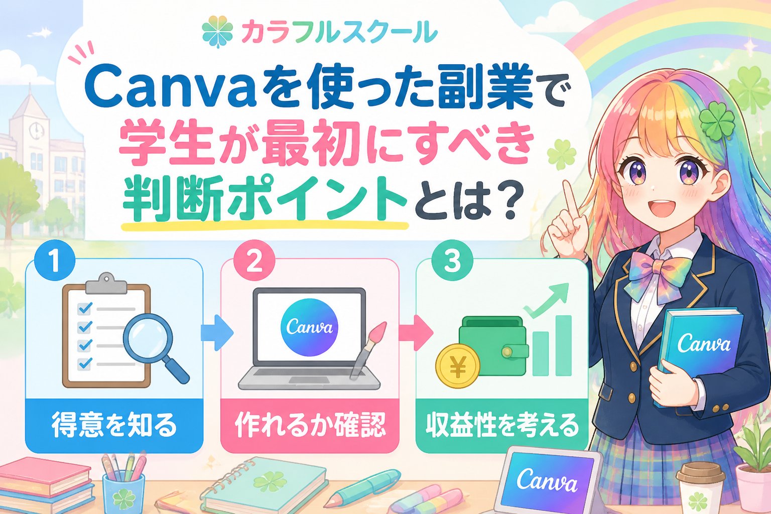 副業・クリエイター Canvaを使った副業で学生が最初にすべき判断ポイントとは？