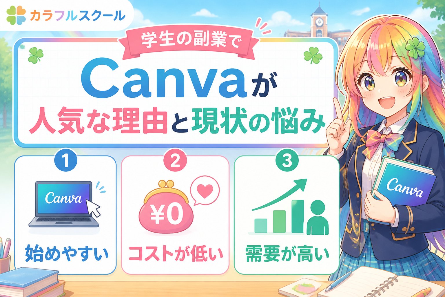 副業・クリエイター 学生の副業でCanvaが人気な理由と現状の悩み