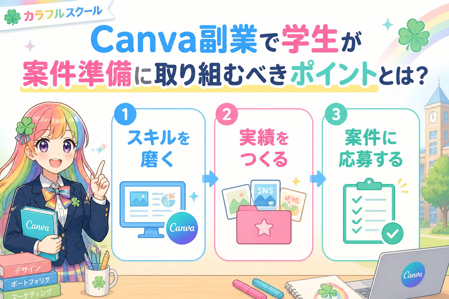 副業・クリエイター Canva副業で学生が案件準備に取り組むべきポイントとは？