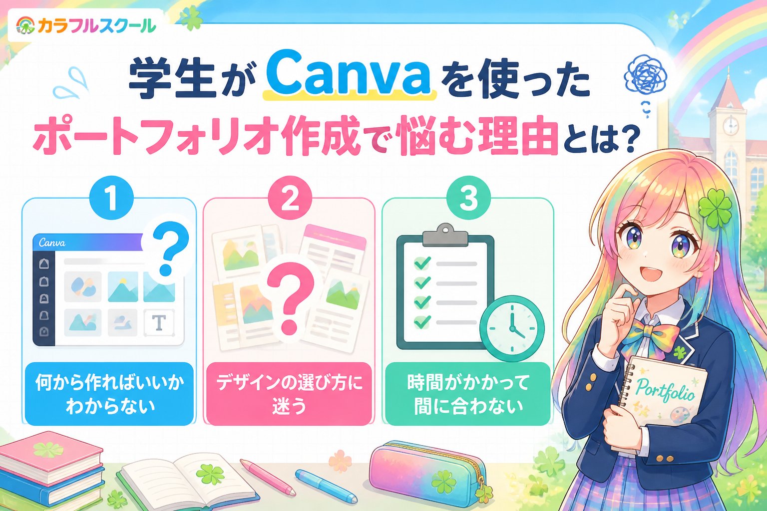 副業・クリエイター 学生がCanvaを使ったポートフォリオ作成で悩む理由とは？