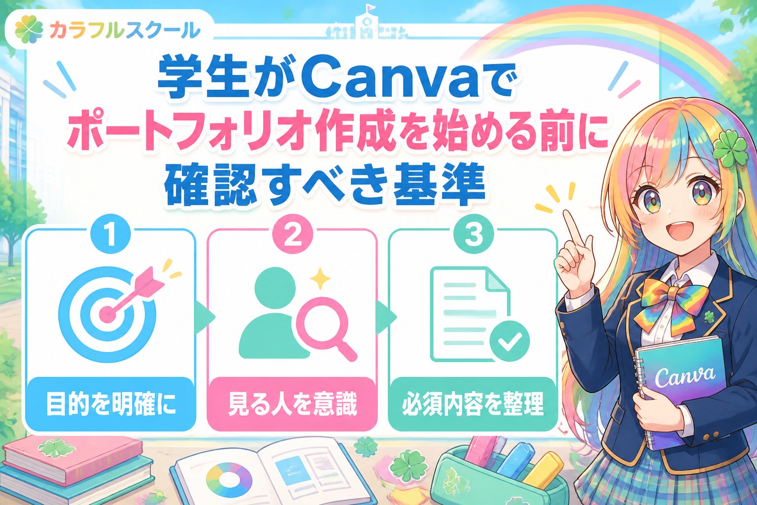 副業・クリエイター 学生がCanvaでポートフォリオ作成を始める前に確認すべき基準