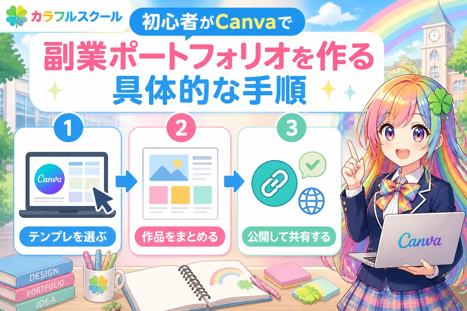 副業・クリエイター 初心者がCanvaで副業ポートフォリオを作る具体的な手順