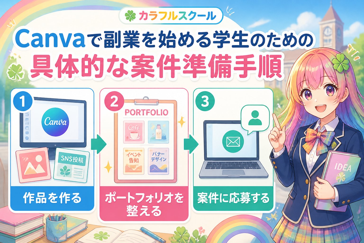 副業・クリエイター Canvaで副業を始める学生のための具体的な案件準備手順