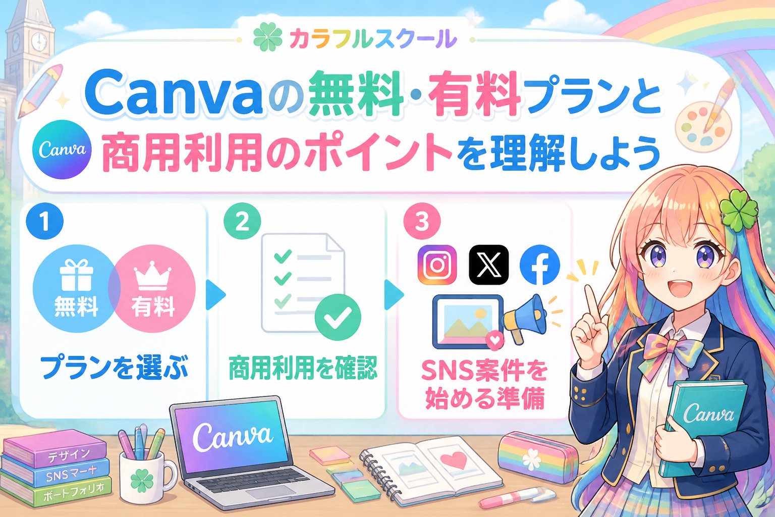 副業・クリエイター Canvaの無料・有料プランと商用利用のポイントを理解しよう