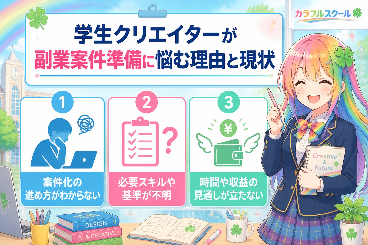 副業・クリエイター 学生クリエイターが副業案件準備に悩む理由と現状