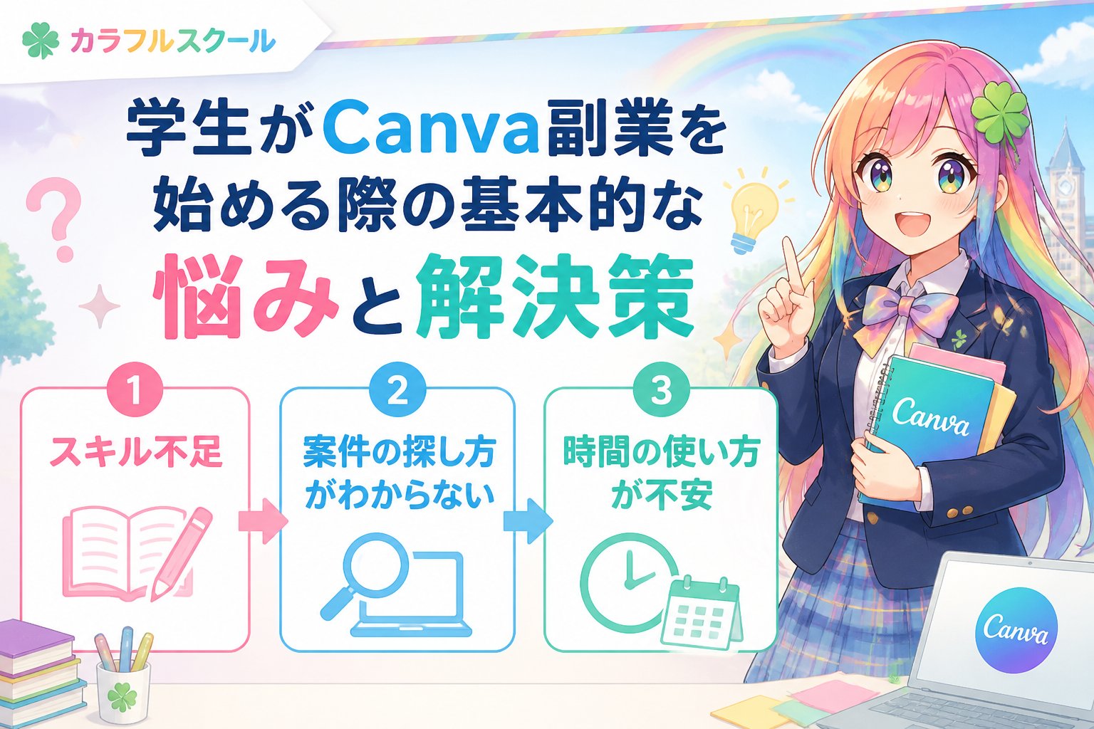 副業・クリエイター 学生がCanva副業を始める際の基本的な悩みと解決策