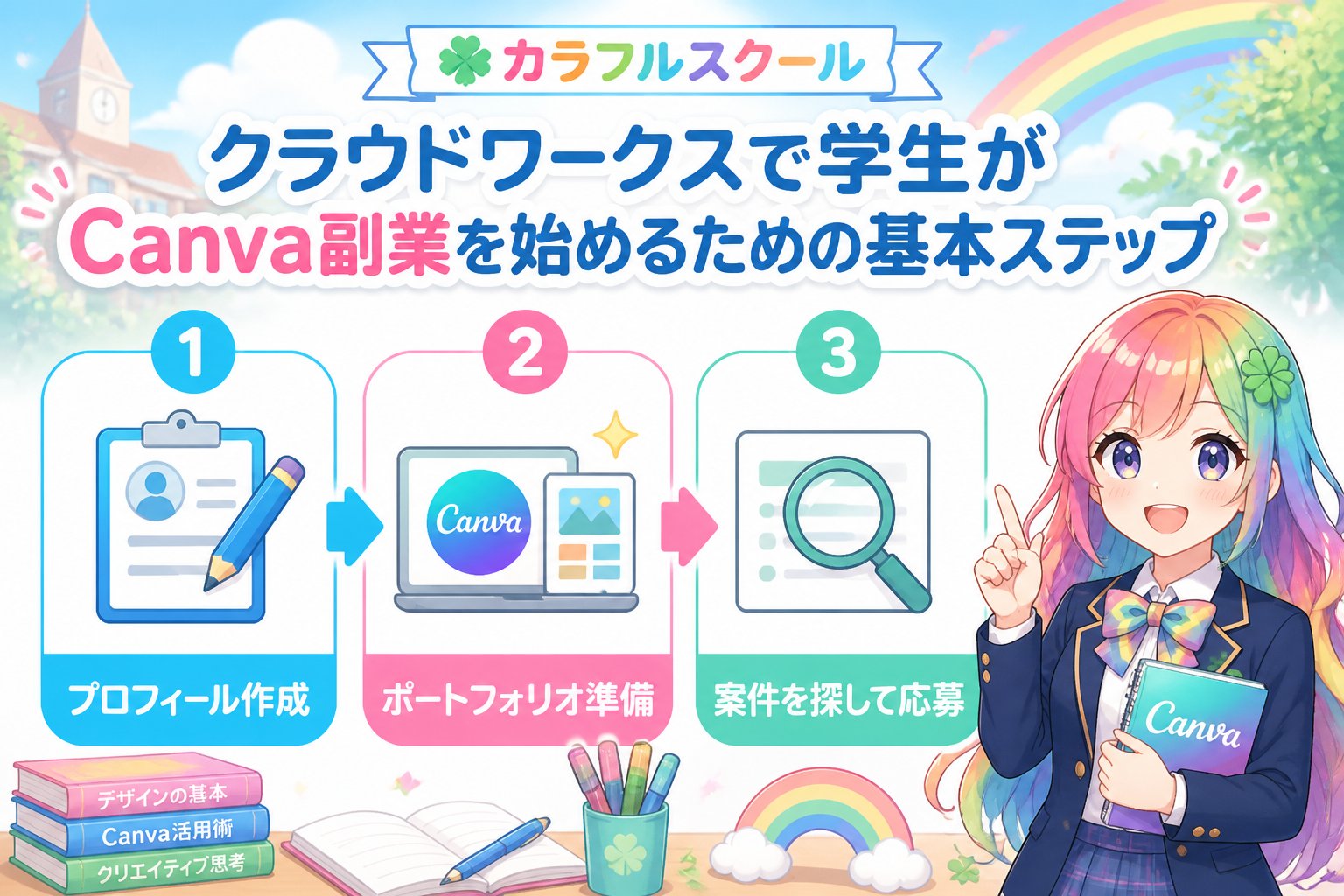 副業・クリエイター クラウドワークスで学生がCanva副業を始めるための基本ステップ