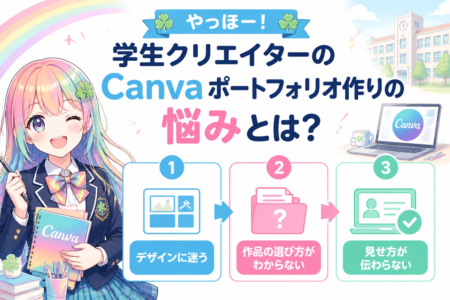 副業・クリエイター やっほー！学生クリエイターのCanvaポートフォリオ作りの悩みとは？