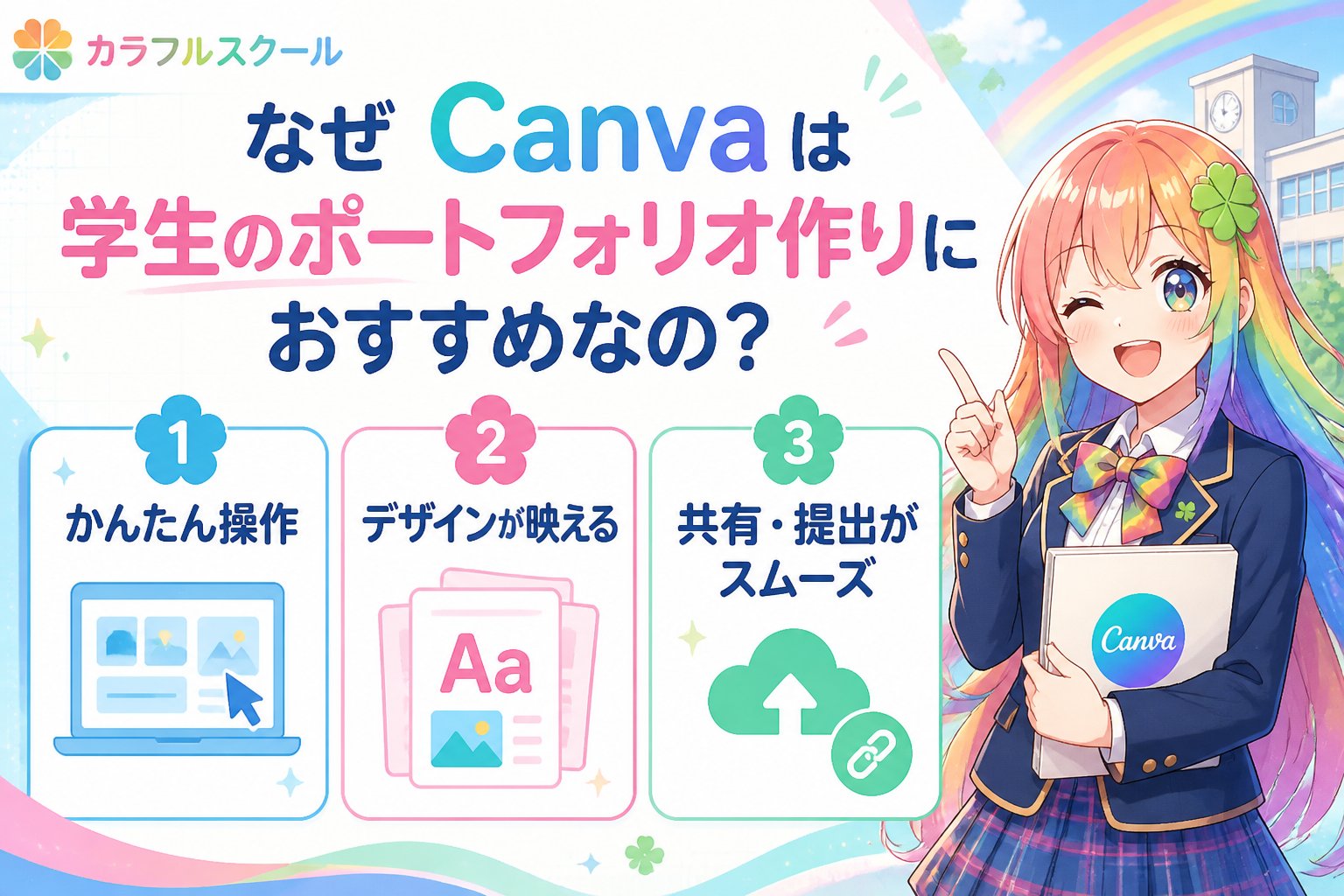 副業・クリエイター なぜCanvaは学生のポートフォリオ作りにおすすめなの？