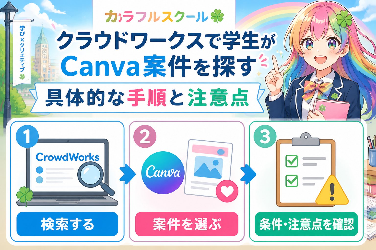 副業・クリエイター クラウドワークスで学生がCanva案件を探す具体的な手順と注意点