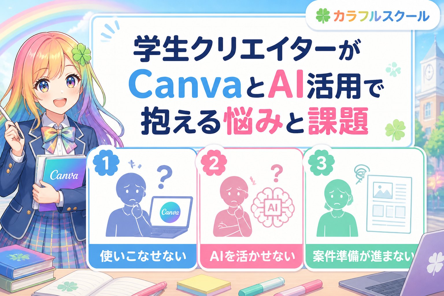 副業・クリエイター 学生クリエイターがCanvaとAI活用で抱える悩みと課題