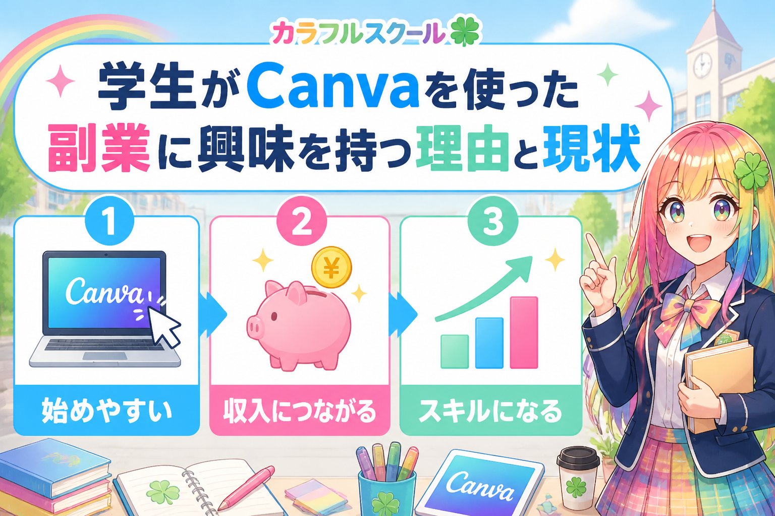 副業・クリエイター 学生がCanvaを使った副業に興味を持つ理由と現状
