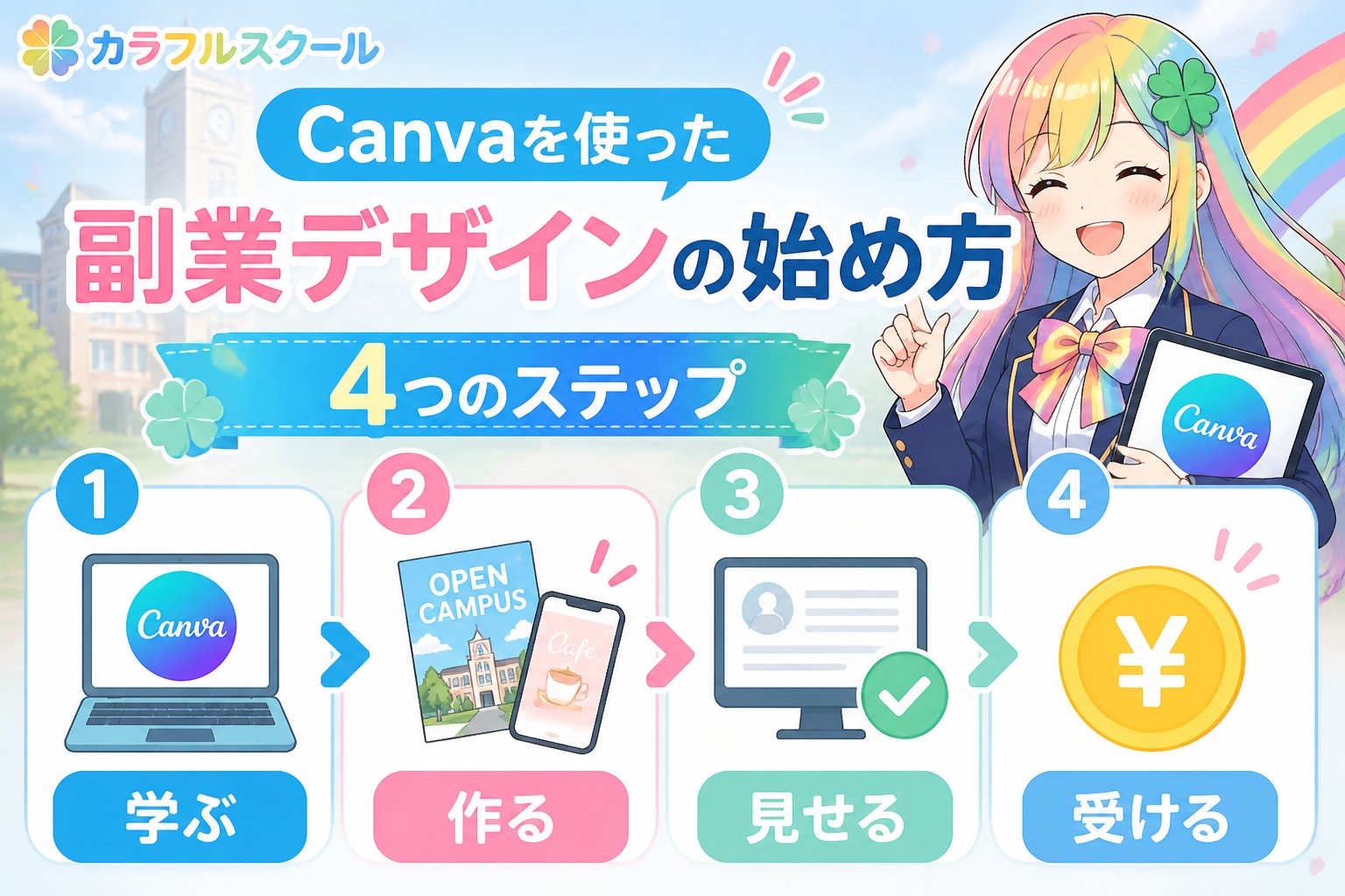 副業・クリエイター Canvaを使った副業デザインの始め方：4つのステップ
