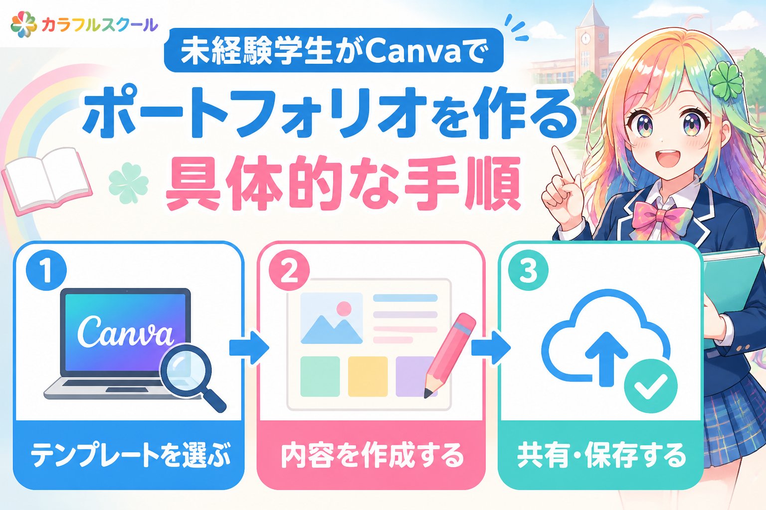 副業・クリエイター 未経験学生がCanvaでポートフォリオを作る具体的な手順