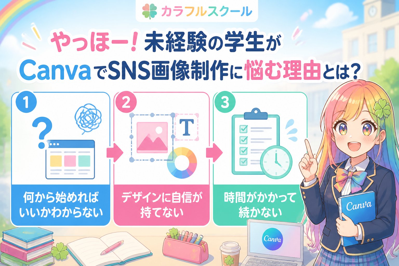 副業・クリエイター やっほー！未経験の学生がCanvaでSNS画像制作に悩む理由とは？