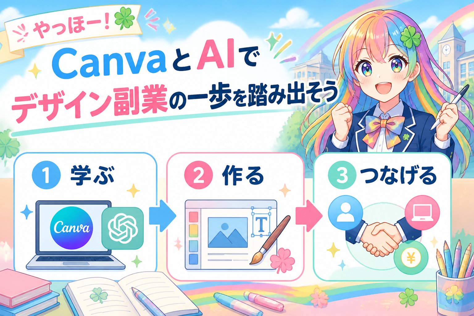 副業・クリエイター やっほー！CanvaとAIでデザイン副業の一歩を踏み出そう