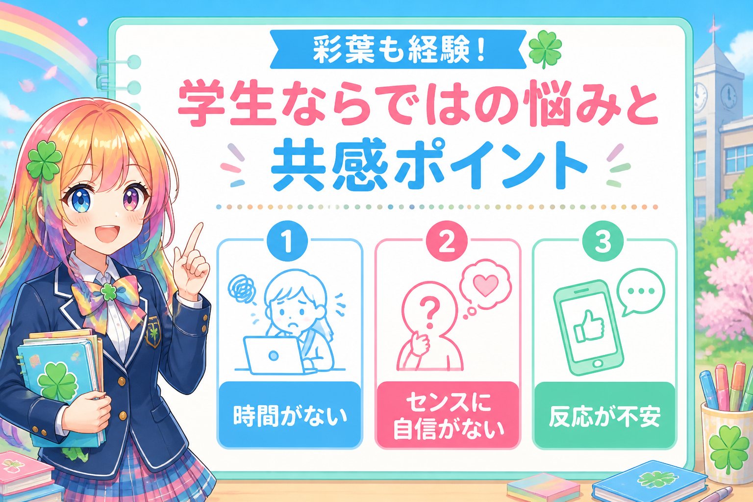 副業・クリエイター 彩葉も経験！学生ならではの悩みと共感ポイント