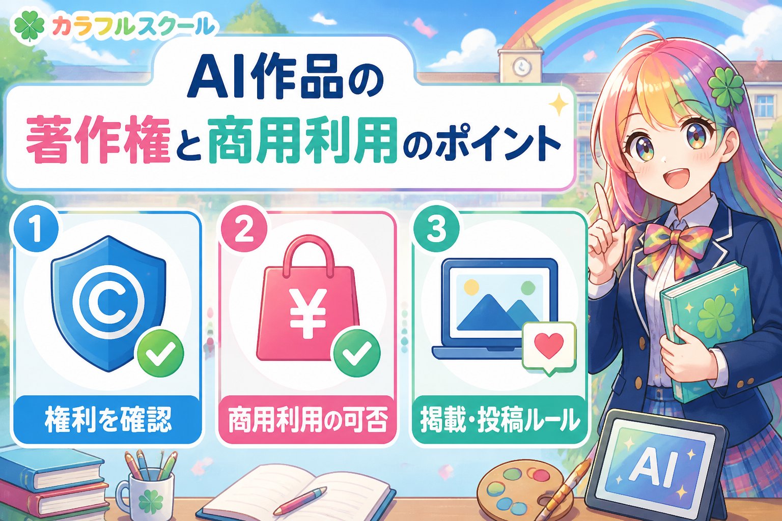 副業・クリエイター AI作品の著作権と商用利用のポイント