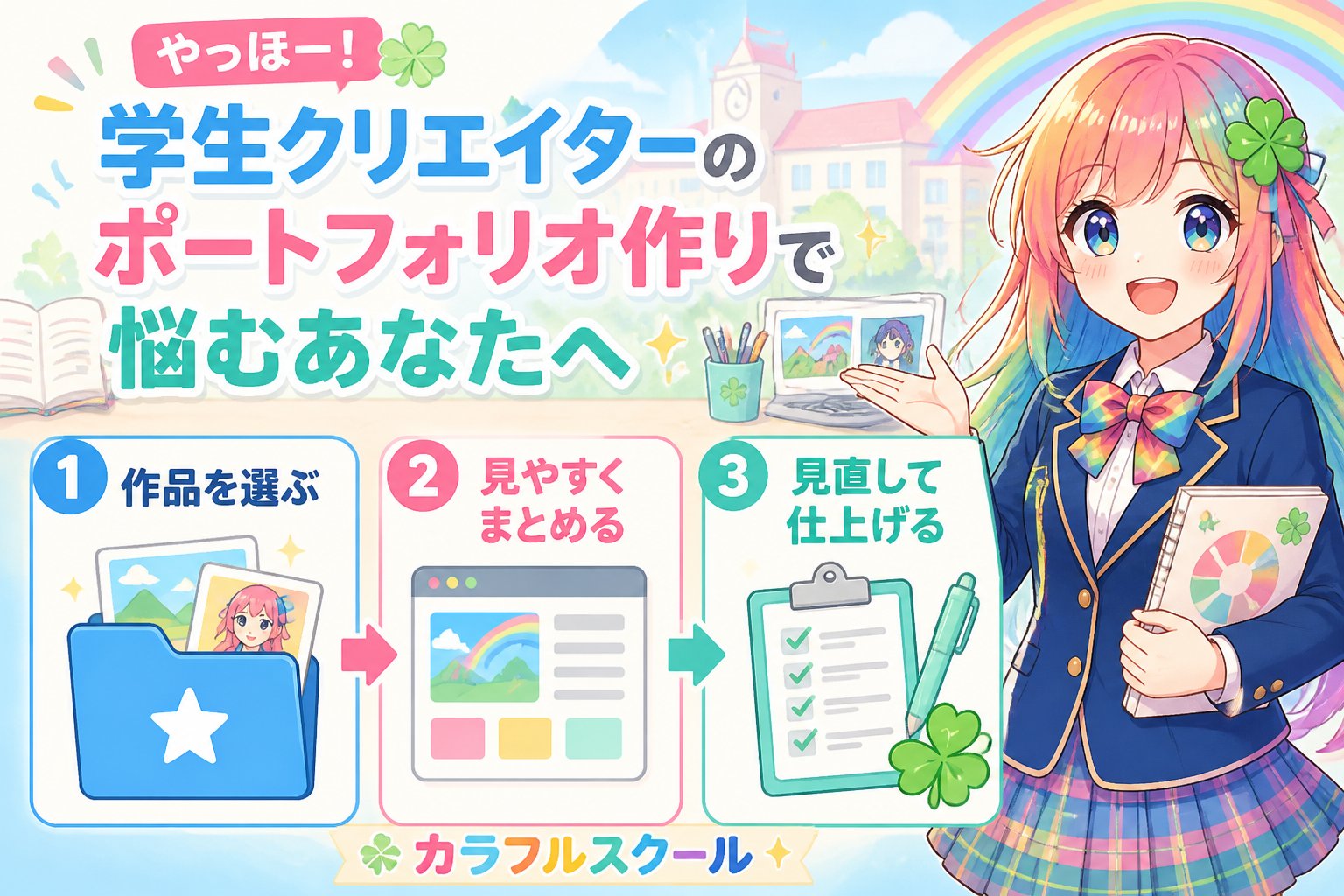 副業・クリエイター やっほー！学生クリエイターのポートフォリオ作りで悩むあなたへ