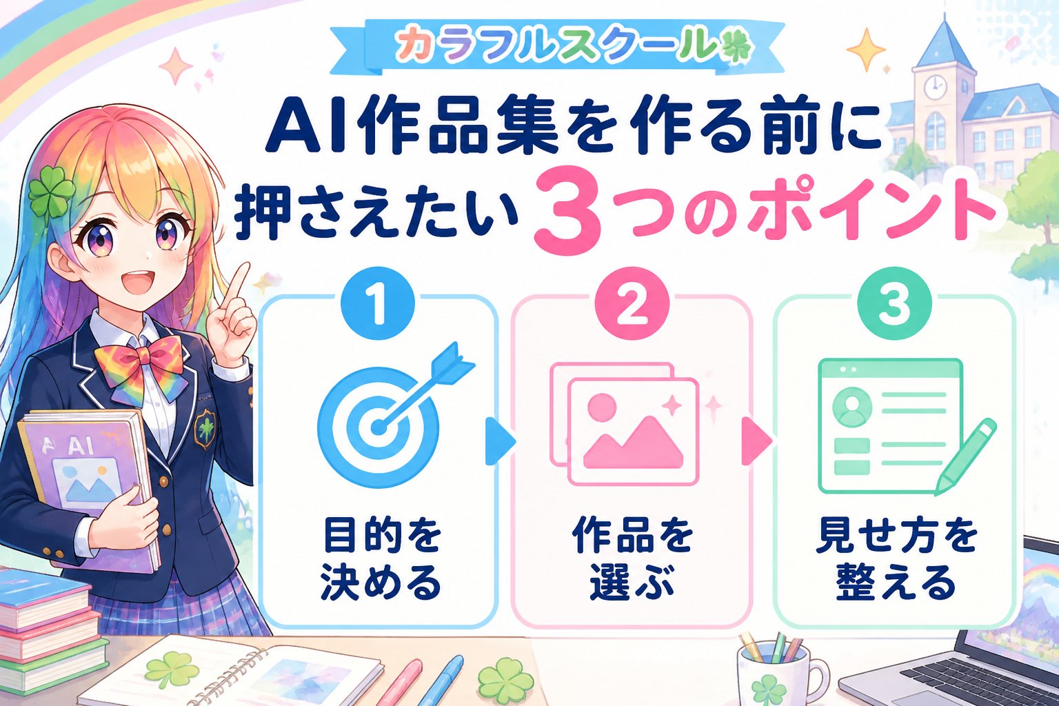副業・クリエイター AI作品集を作る前に押さえたい3つのポイント