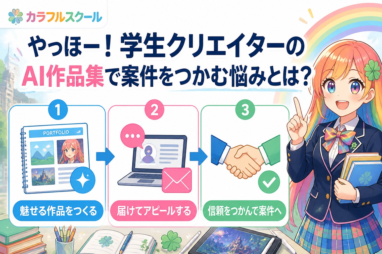 副業・クリエイター やっほー！学生クリエイターのAI作品集で案件をつかむ悩みとは？