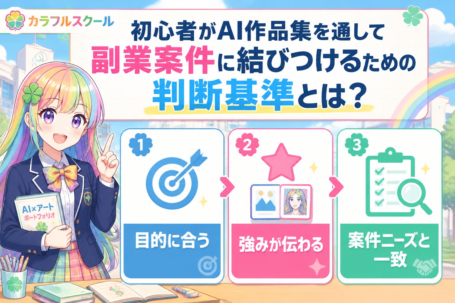 副業・クリエイター 初心者がAI作品集を通して副業案件に結びつけるための判断基準とは？