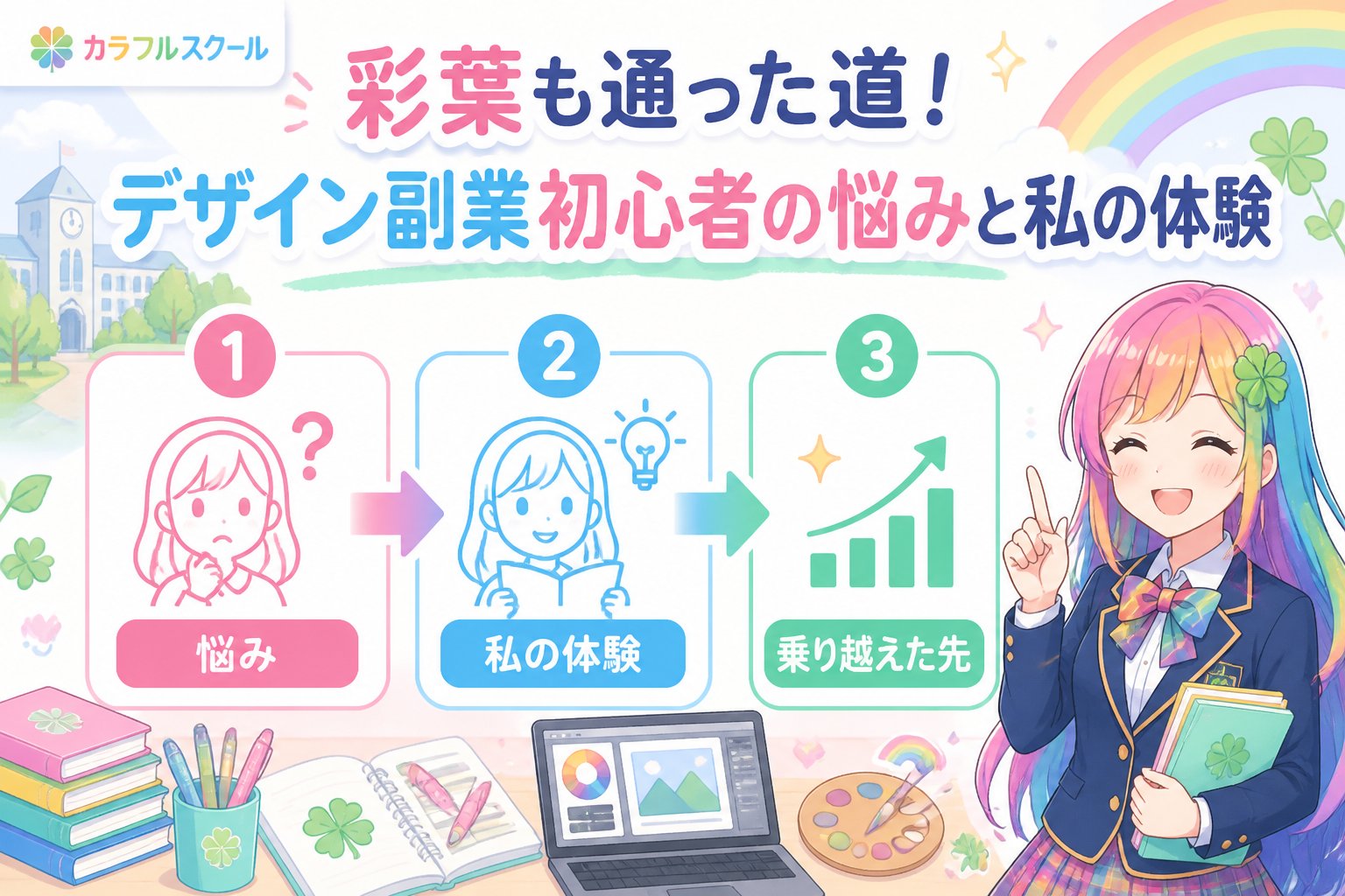 副業・クリエイター 彩葉も通った道！デザイン副業初心者の悩みと私の体験