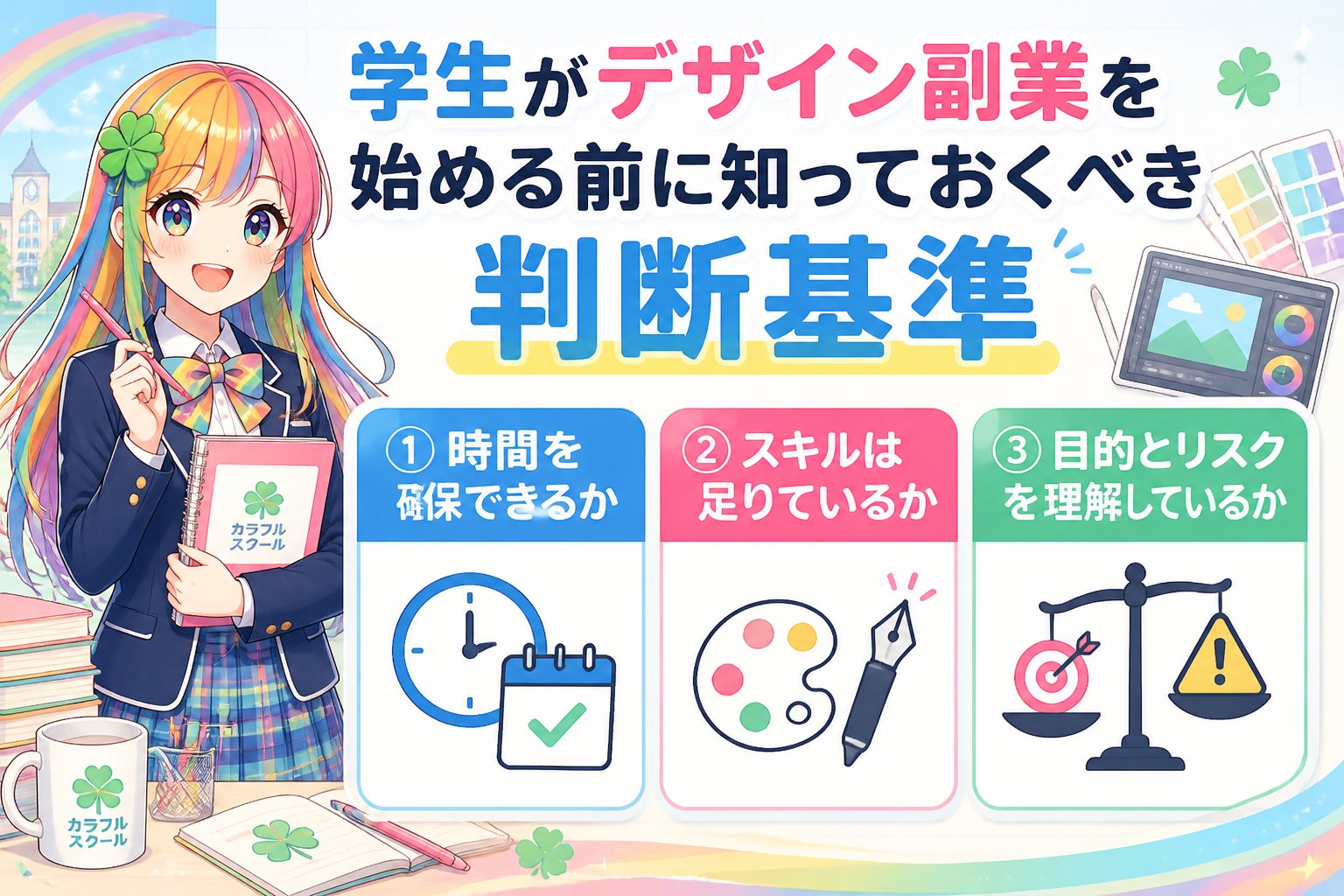 副業・クリエイター 学生がデザイン副業を始める前に知っておくべき判断基準