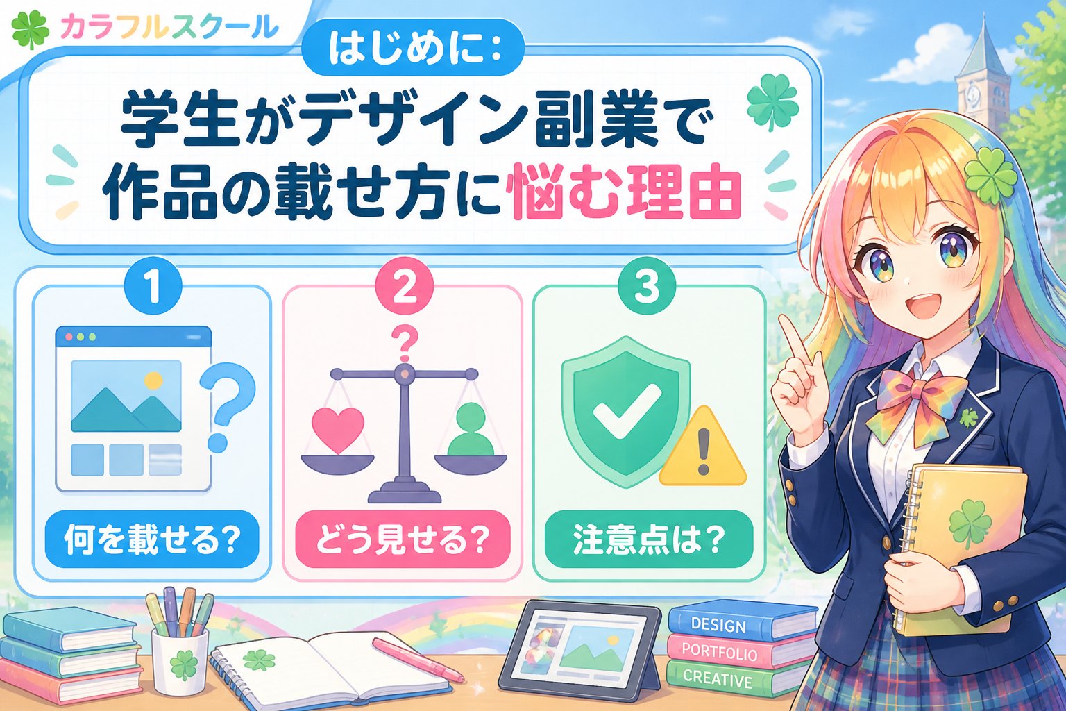 副業・クリエイター はじめに：学生がデザイン副業で作品の載せ方に悩む理由