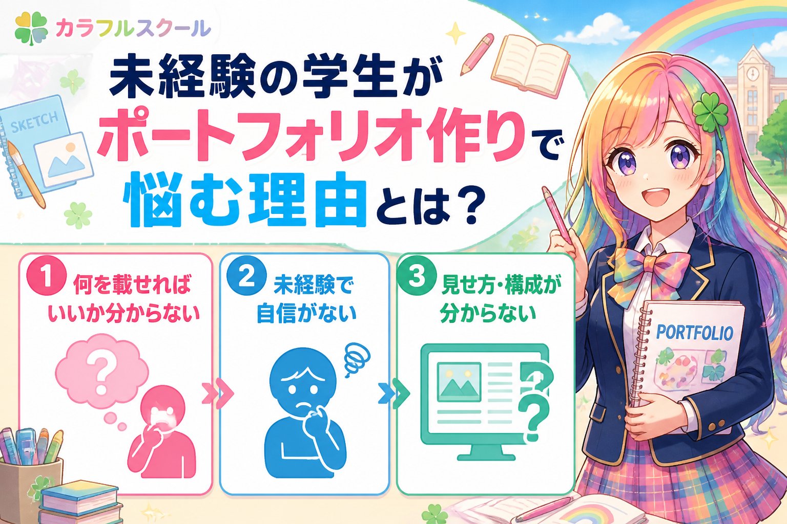 副業・クリエイター 未経験の学生がポートフォリオ作りで悩む理由とは?