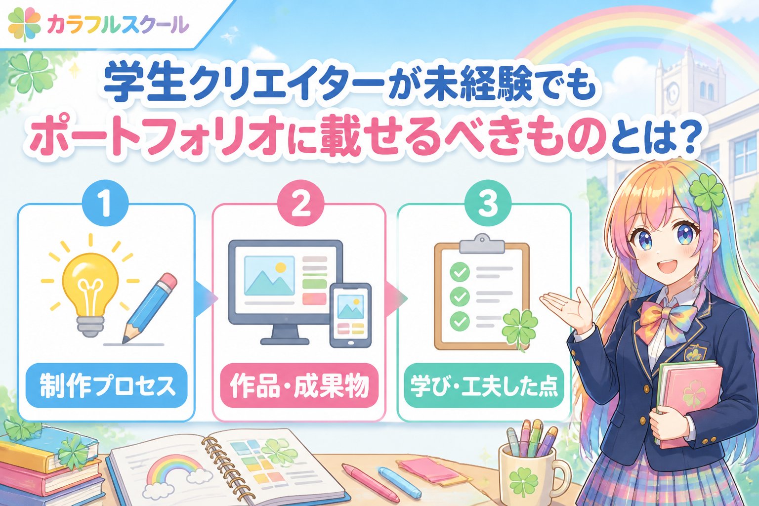 副業・クリエイター 学生クリエイターが未経験でもポートフォリオに載せるべきものとは?