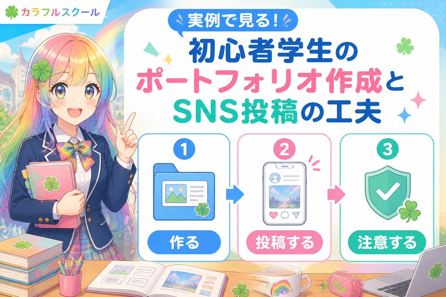 副業・クリエイター 実例で見る!初心者学生のポートフォリオ作成とSNS投稿の工夫