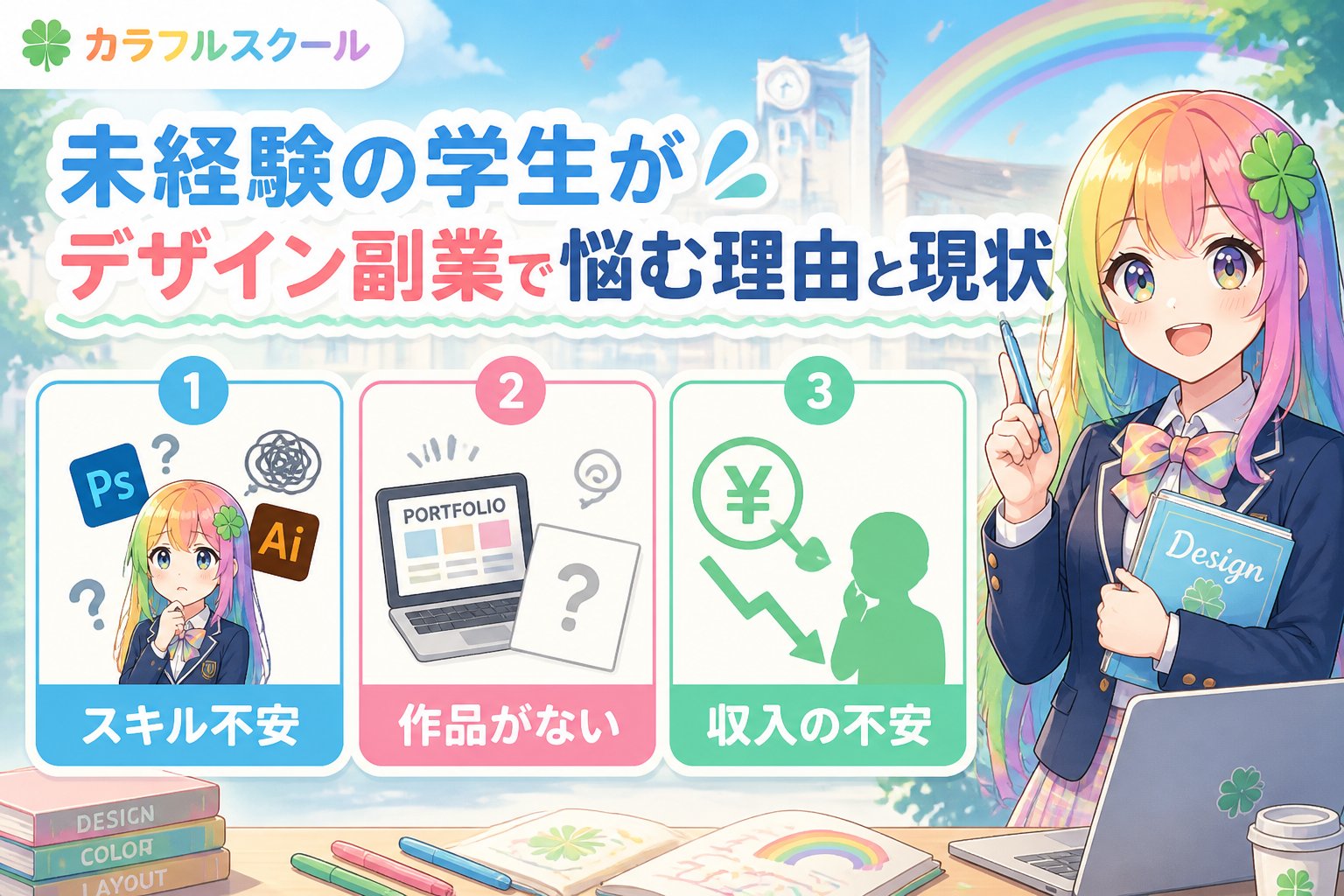 副業・クリエイター 未経験の学生がデザイン副業で悩む理由と現状