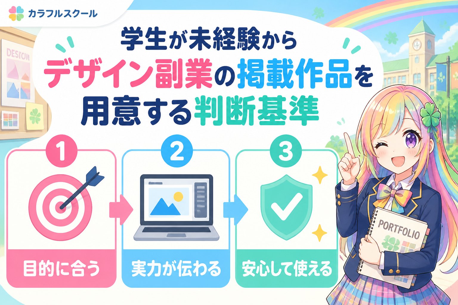 副業・クリエイター 学生が未経験からデザイン副業の掲載作品を用意する判断基準