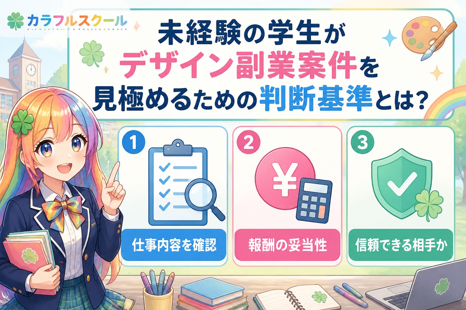 副業・クリエイター 未経験の学生がデザイン副業案件を見極めるための判断基準とは?