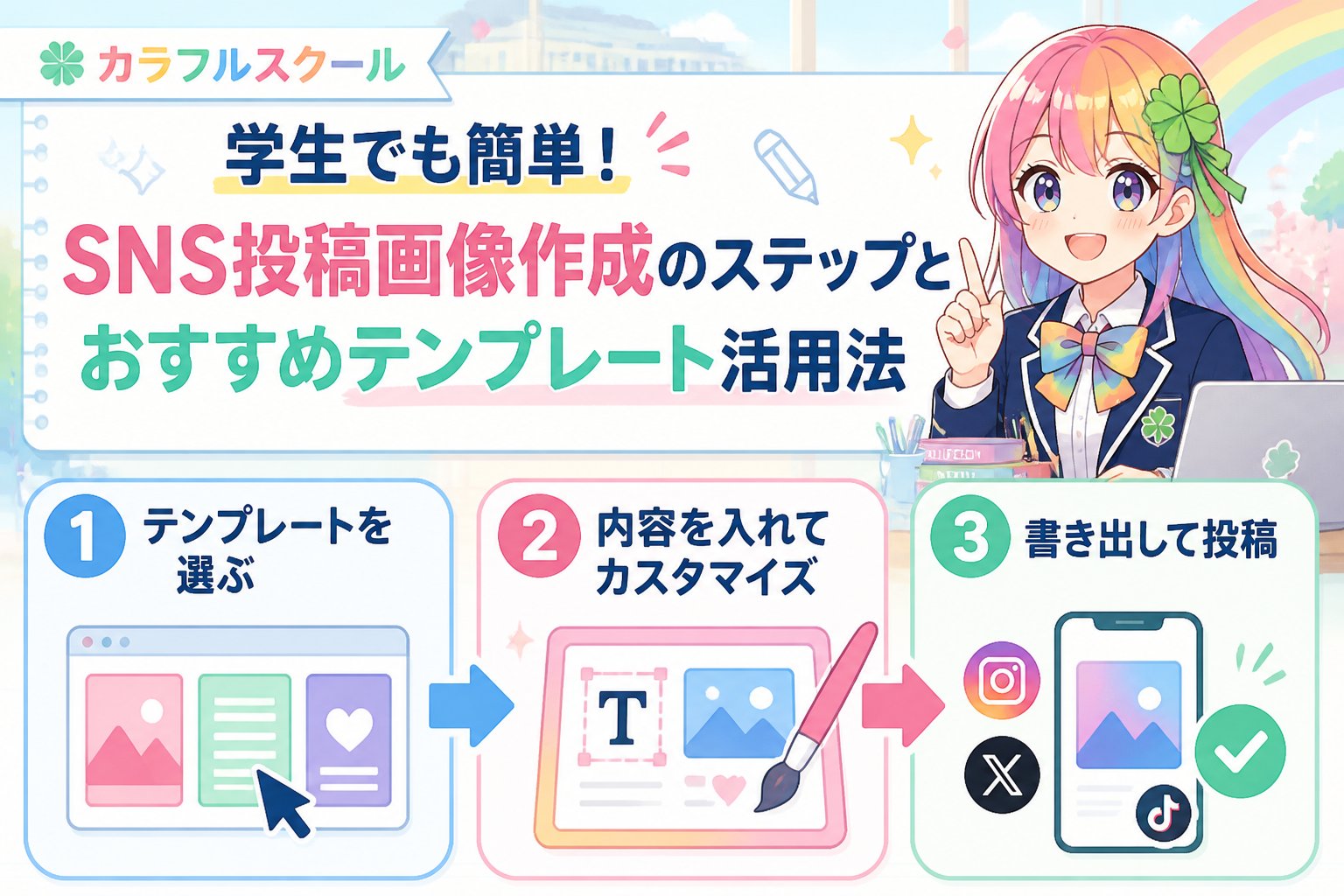 副業・クリエイター 学生でも簡単!SNS投稿画像作成のステップとおすすめテンプレート活用法