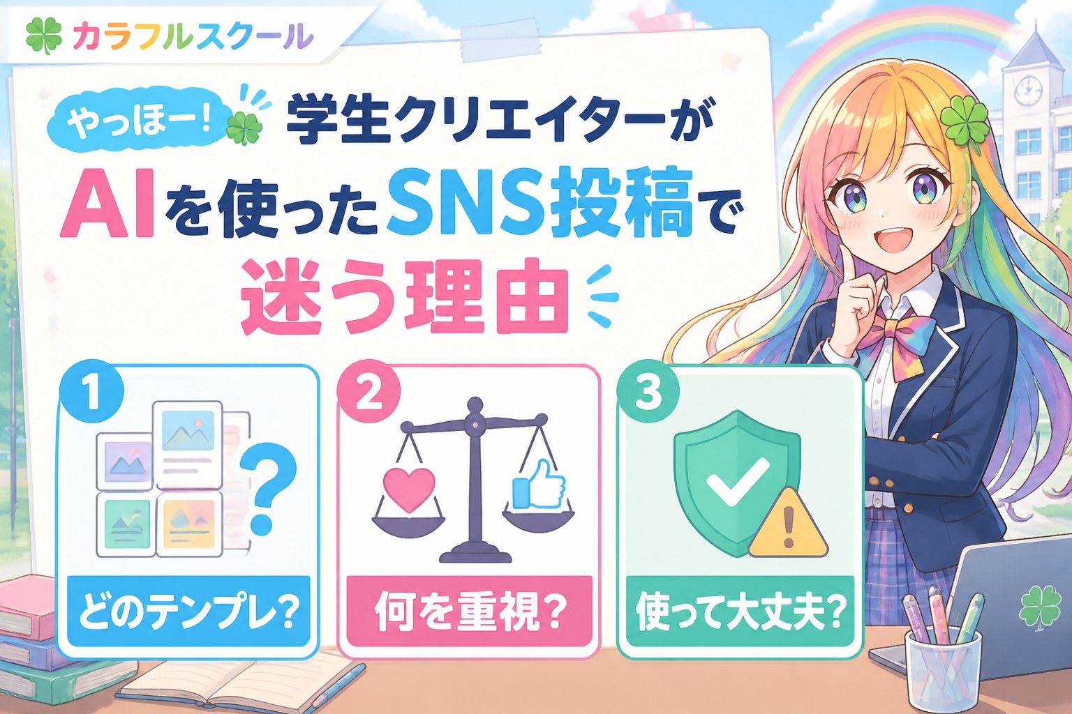副業・クリエイター やっほー!学生クリエイターがAIを使ったSNS投稿で迷う理由