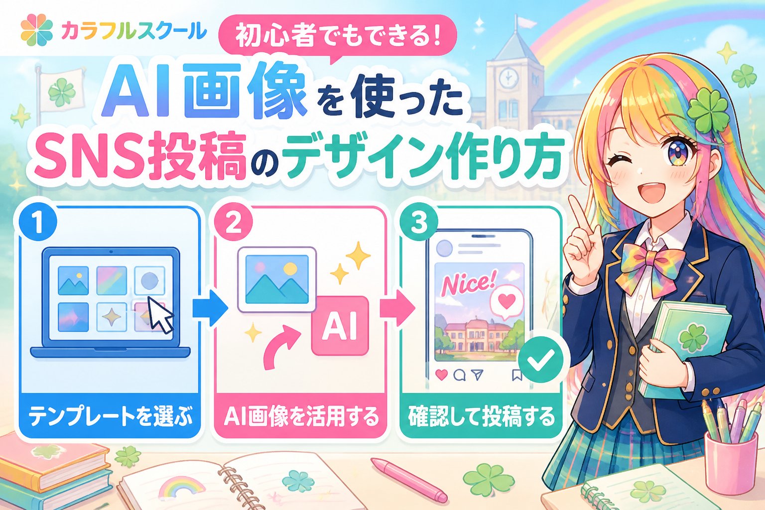 副業・クリエイター 初心者でもできる!AI画像を使ったSNS投稿のデザイン作り方