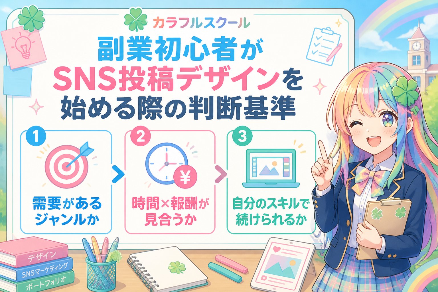 副業・クリエイター 副業初心者がSNS投稿デザインを始める際の判断基準