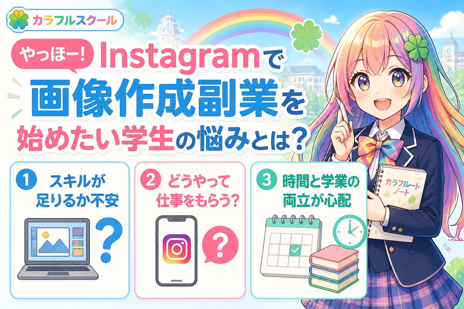 副業・クリエイター やっほー!Instagramで画像作成副業を始めたい学生の悩みとは?