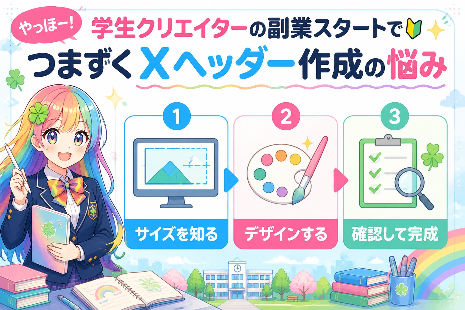 副業・クリエイター やっほー!学生クリエイターの副業スタートでつまずくXヘッダー作成の悩み