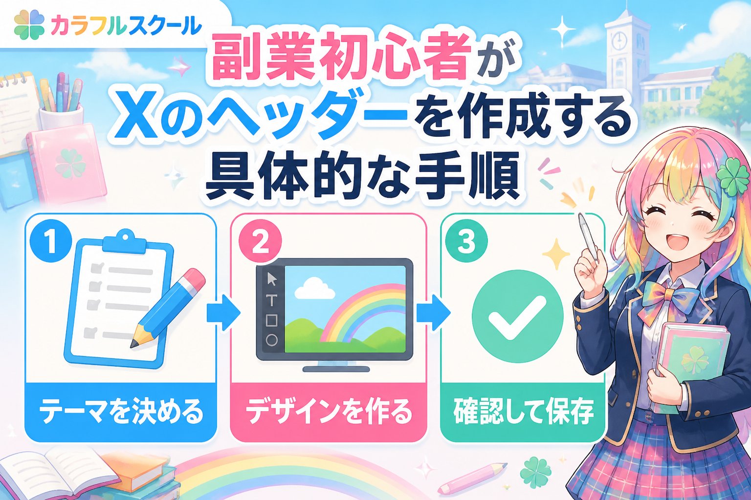副業・クリエイター 副業初心者がXのヘッダーを作成する具体的な手順